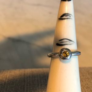 James Avery sterling silver citrine ring